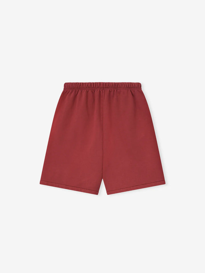 ESSENTIALS RELAXED SWEATSHORT CRIMSON