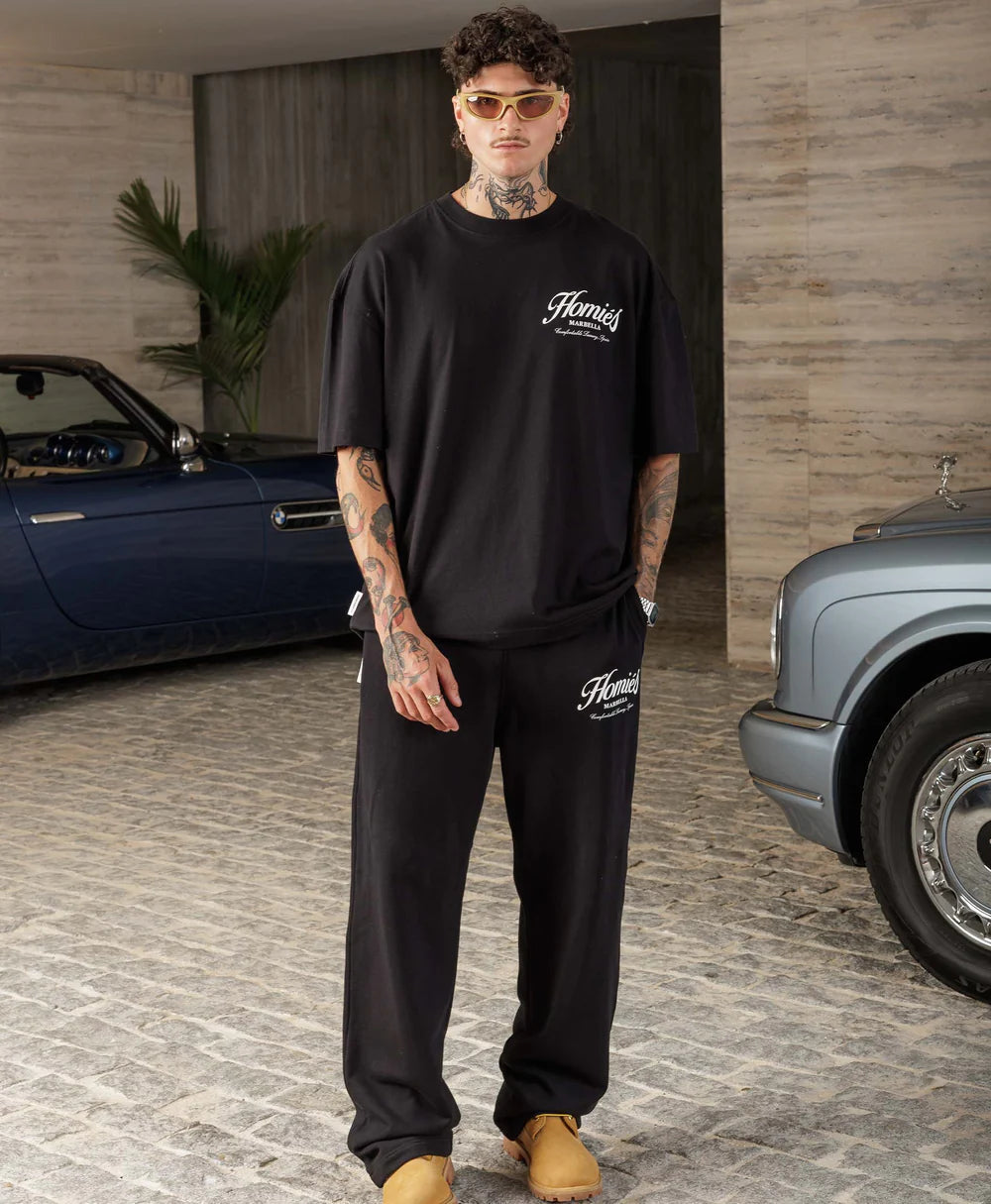 HOMIES ESSENTIALS PANTS BLACK