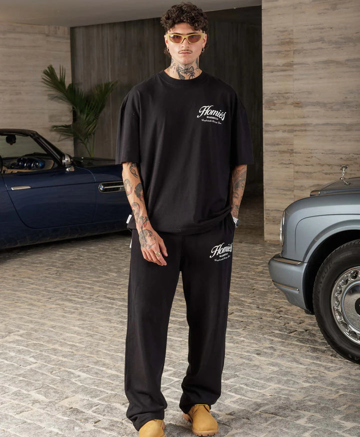 HOMIES ESSENTIALS PANTS BLACK