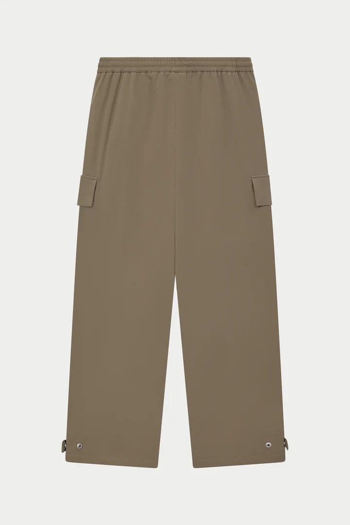 TECHNICAL WIDE LEG TROUSERS KHAKI