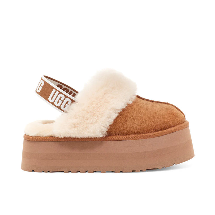 UGG WOMEN'S FUNKETTE CHESTNUT סנדליי פלטפורמה פאנקט חום