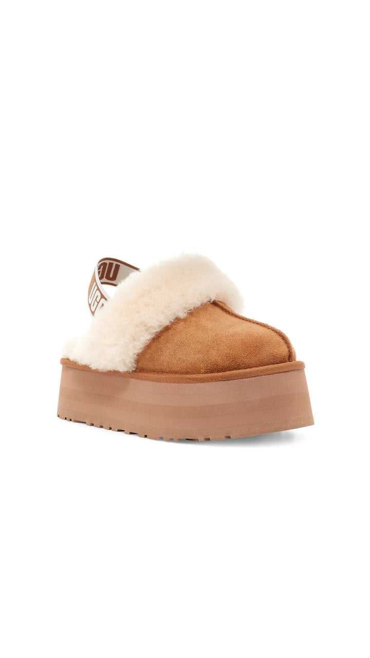 UGG WOMEN'S FUNKETTE CHESTNUT סנדליי פלטפורמה פאנקט חום