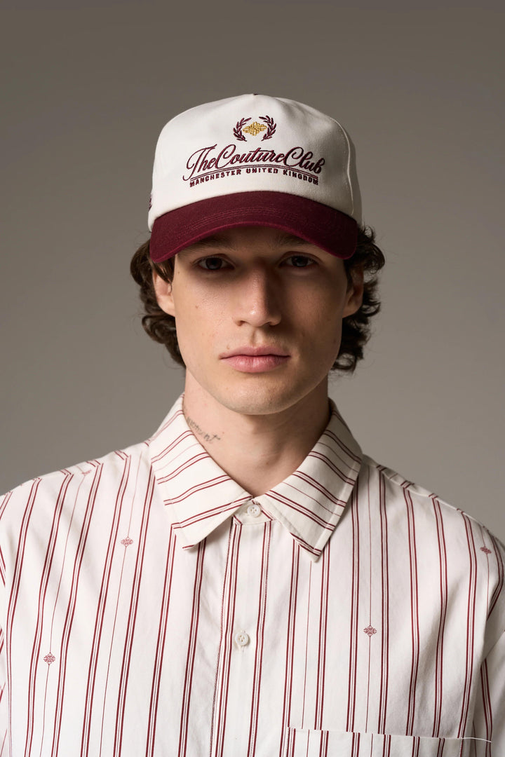 LAUREL EMBROIDERY CAP BURGUNDY